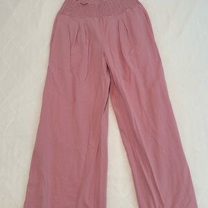 Pink Wide-Leg Pants